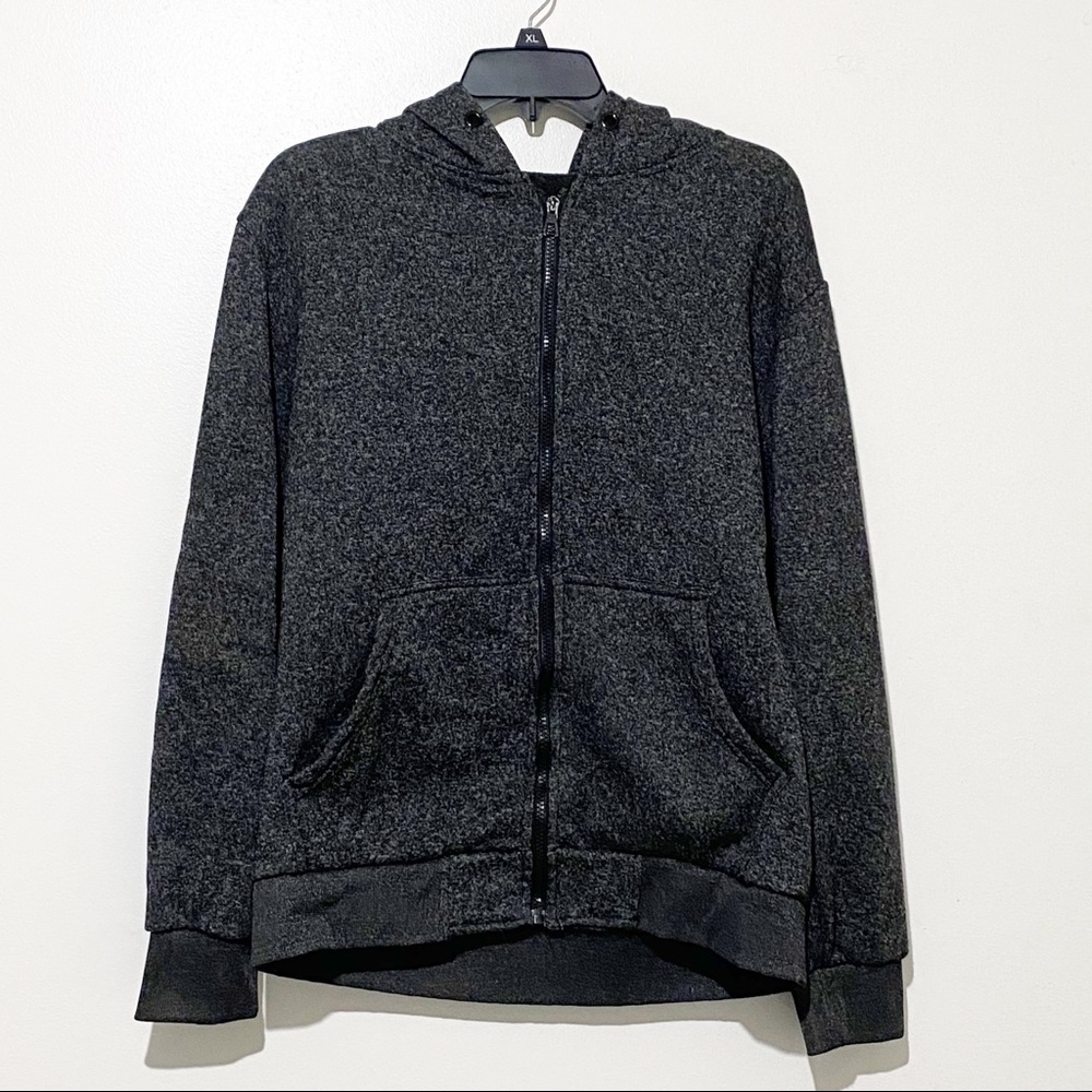 R Brand charcoal gray full zip up hoodie